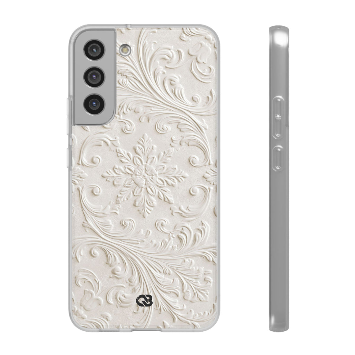 Ivory Baroque Relief · Lite Phone Case for Samsung · White