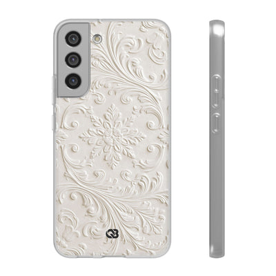 Ivory Baroque Relief · Lite Phone Case for Samsung · White