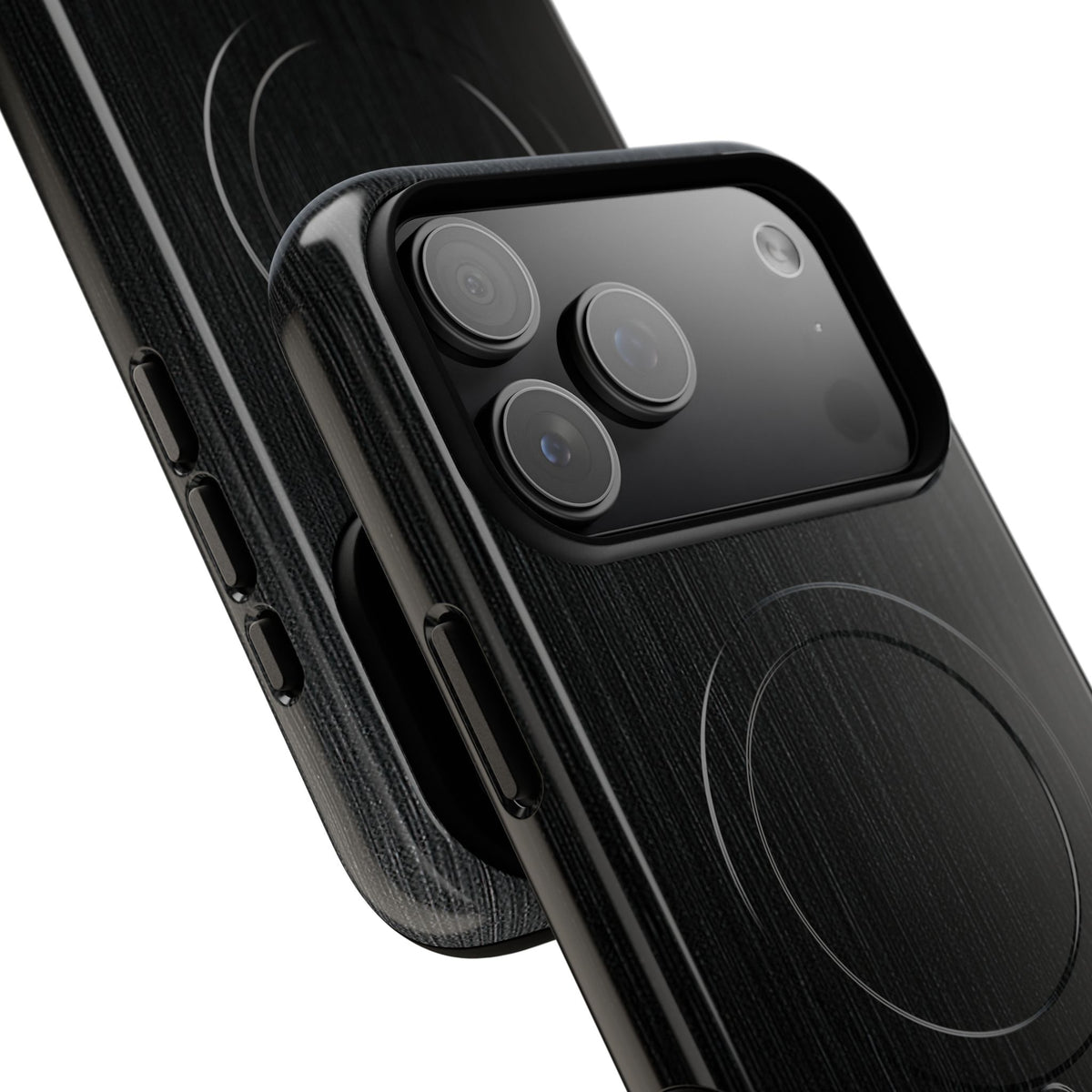 Obsidian Brushed Steel · Tough 2.0 Magnetic Phone Case for iPhone · Black