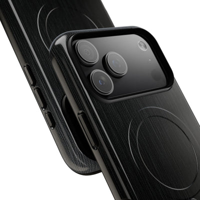 Obsidian Brushed Steel · Tough 2.0 Magnetic Phone Case for iPhone · Black