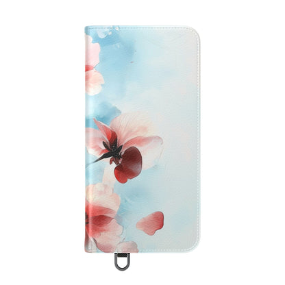 Roze Bloom Drift - Samsung S25+ Case - Portemonnee