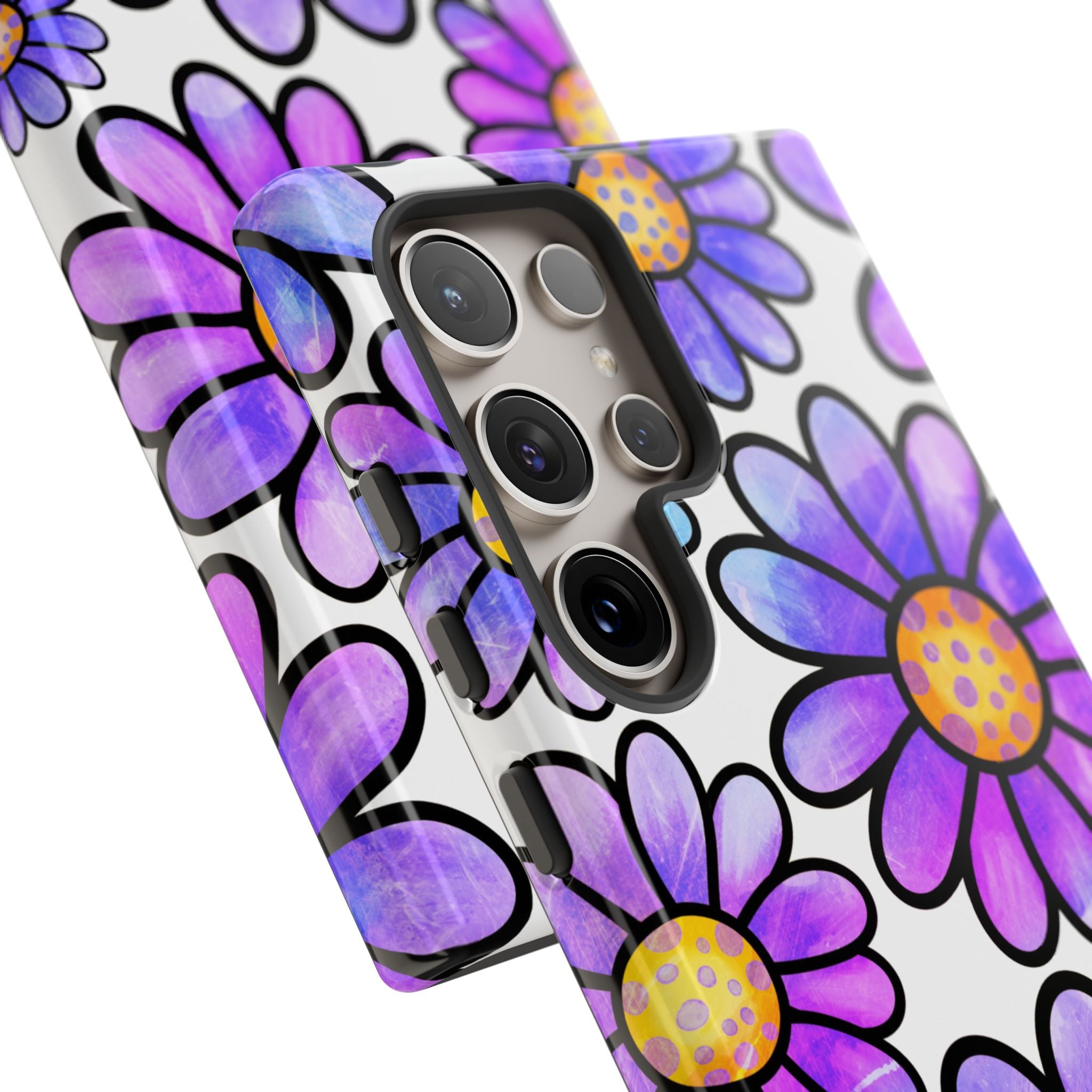 Violet Grunge Bloom · Tough Phone Case for Samsung