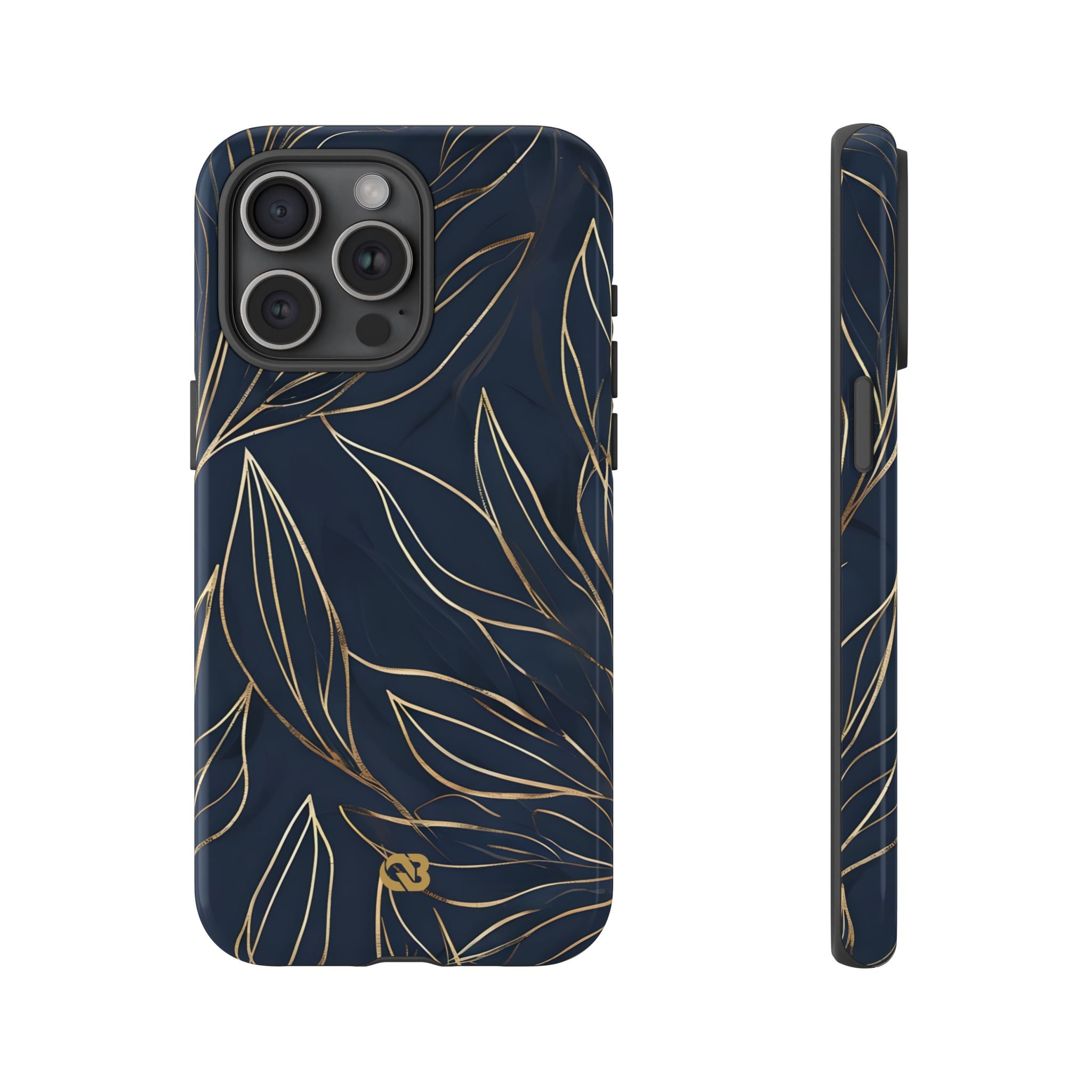 Gilded Navy Foliage · Tough Handyhülle für iPhone