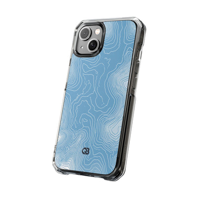 Blue Impact MagSafe Phone Case for iPhone - Glacial Ridge Topo