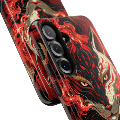 Crimson Kitsune Spirit · Tough Phone Case for Samsung · Red