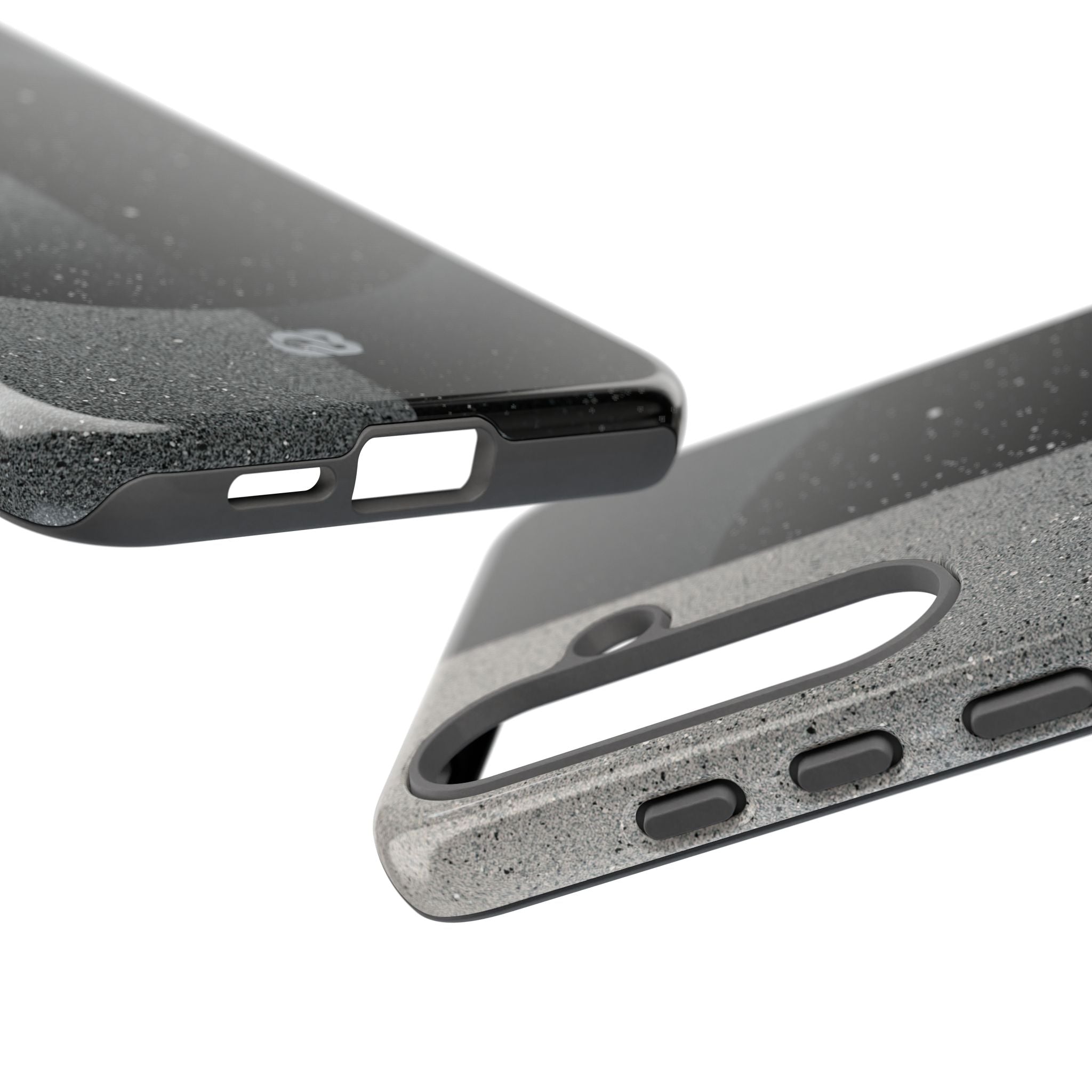 Black Tough Phone Case for Samsung - Lunar Static Orbit