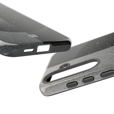 Black Tough Phone Case for Samsung - Lunar Static Orbit