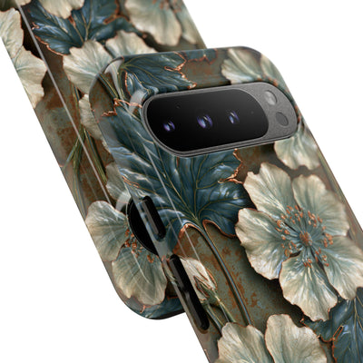 Gilded Blossom Reverie · Tough Phone Case for Pixel ·  Teal