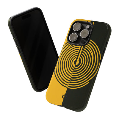 Yellow Tough Phone Case for iPhone - Voltage Sector Pulse