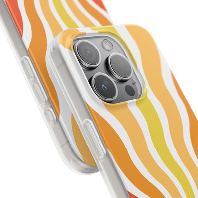 Amber Solar Waves · Soft Phone Case for iPhone