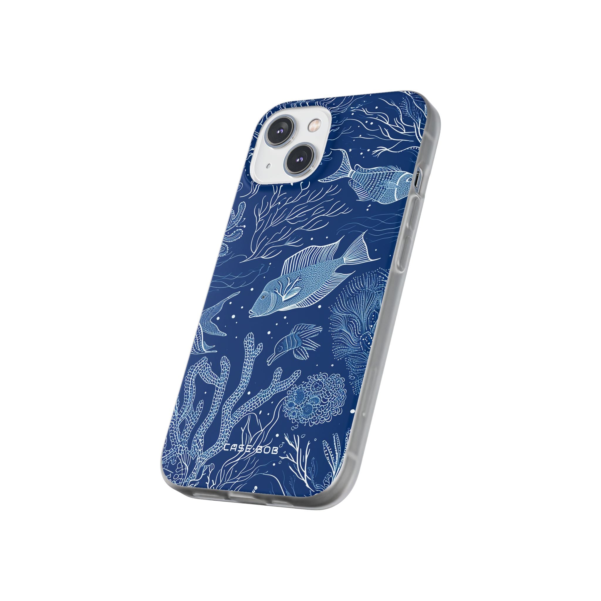 Navy Scale Reef iPhone 14 Case - Soft