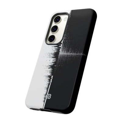 Black Tough Phone Case for Samsung - Static Signal Split