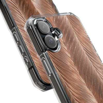Rose Gold Weave · Clear Impact Magnetic Phone Case for iPhone · Brown