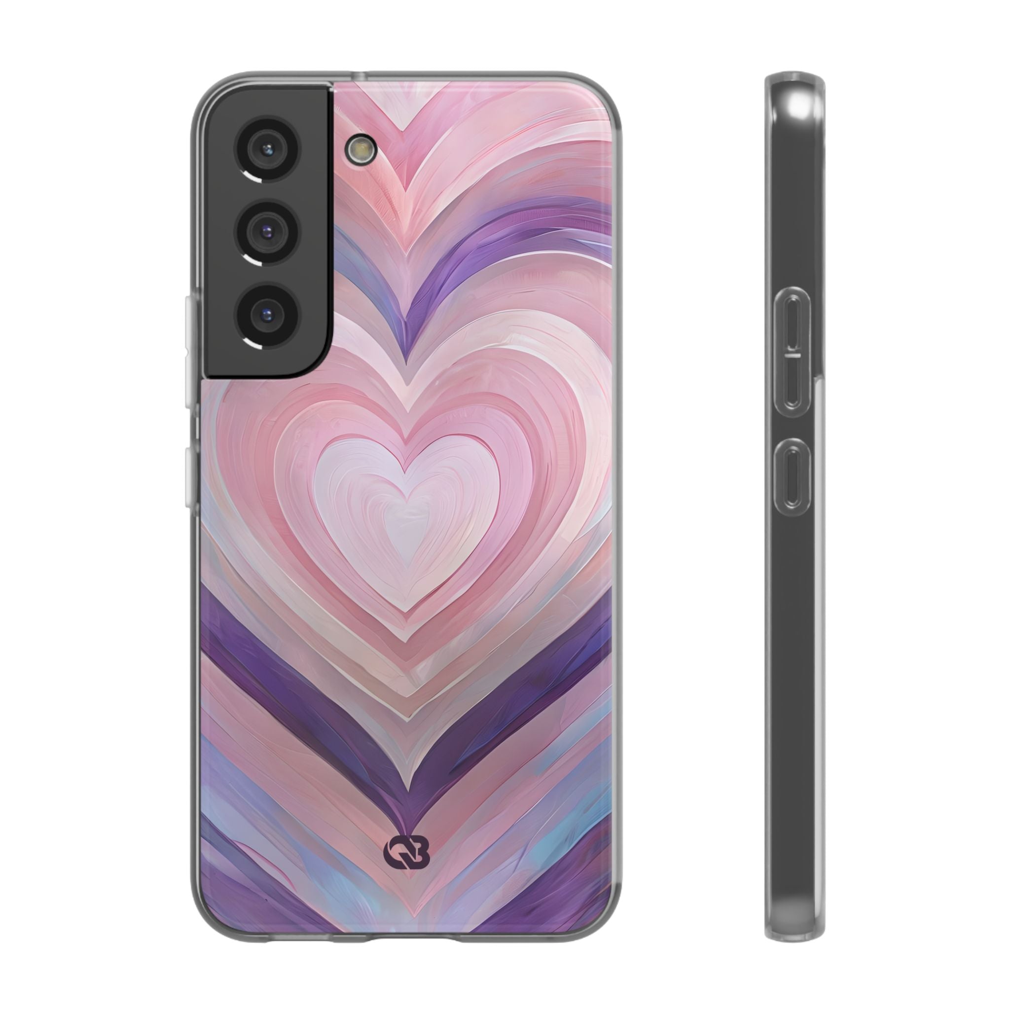 Lavender Pulse Hearts · Soft Hoesje voor Samsung