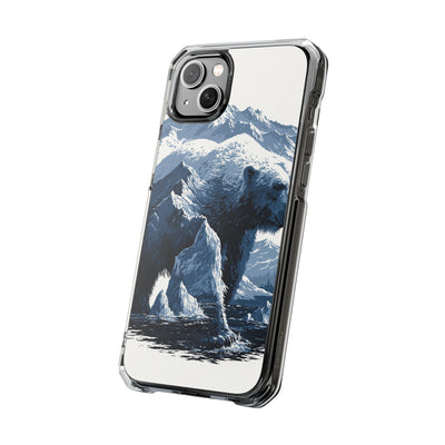 Fjord Summit Bear · Clear Impact Magnetic Phone Case for iPhone · Blue