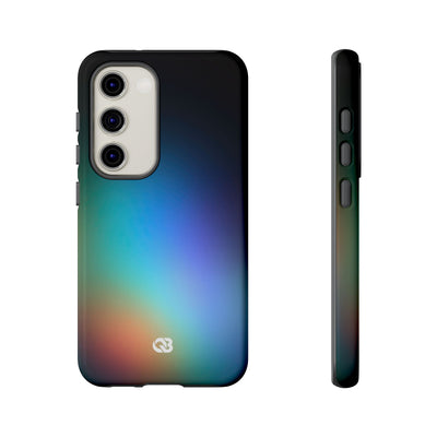 Black Tough Phone Case for Samsung - Electric Prism Grain