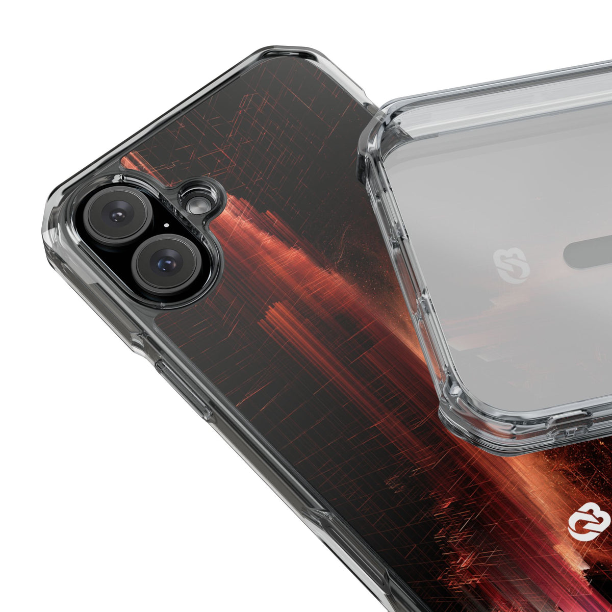 Luminous Monolith · Clear Impact Magnetic Phone Case for iPhone · Black