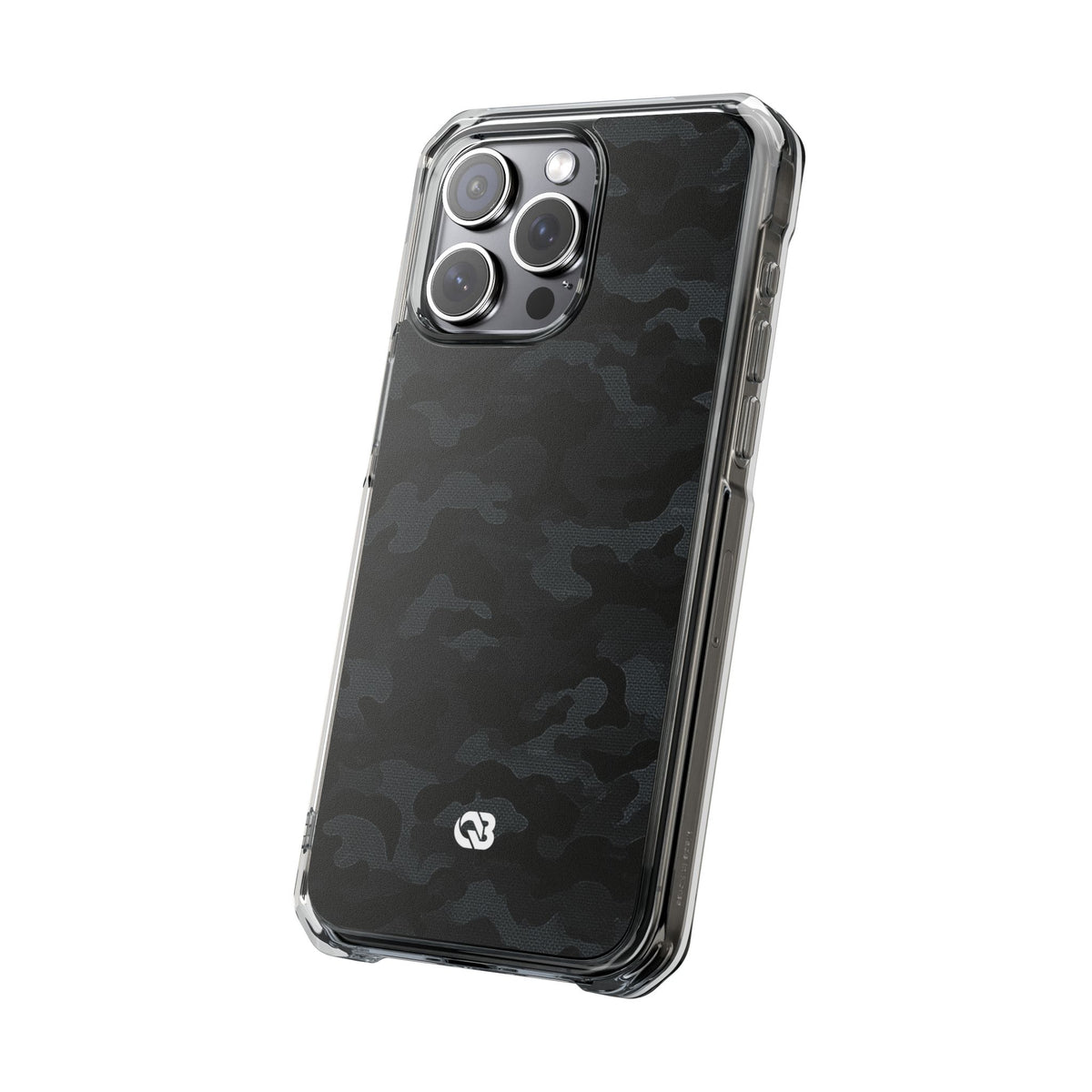 Blackout Urban Camo · Clear Impact Magnetic Phone Case for iPhone · Black