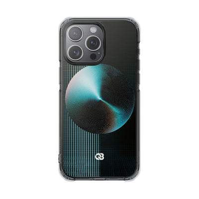 Blue Impact MagSafe Phone Case for iPhone - Cyan Vector Sphere