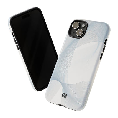 Glacial Contour Waves · Tough Phone Case for iPhone · White