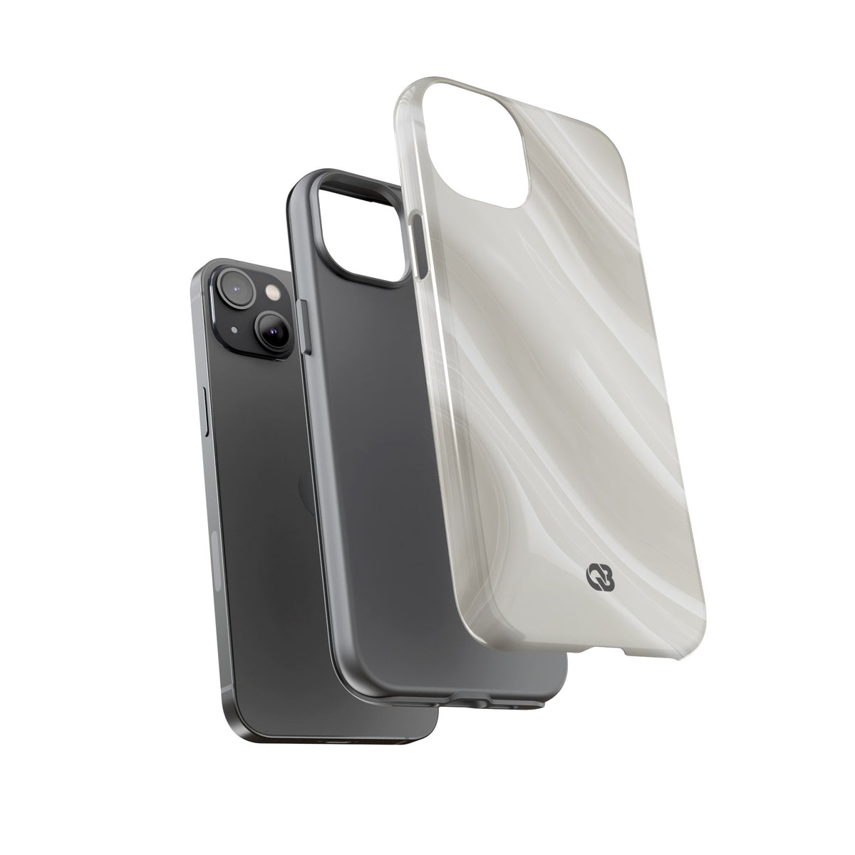 Liquid Enamel Fold · Tough Phone Case for iPhone · White
