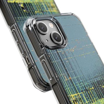 Acid Raster Circuit · Clear Impact Magnetic Phone Case for iPhone · Teal