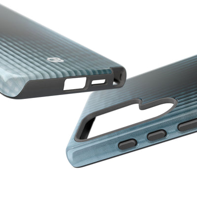 Blue Tough Phone Case for Samsung - Glacial Reeded Glass