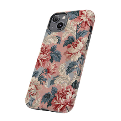 Blush Peony Jacquard · Tough Phone Case for iPhone · Pink
