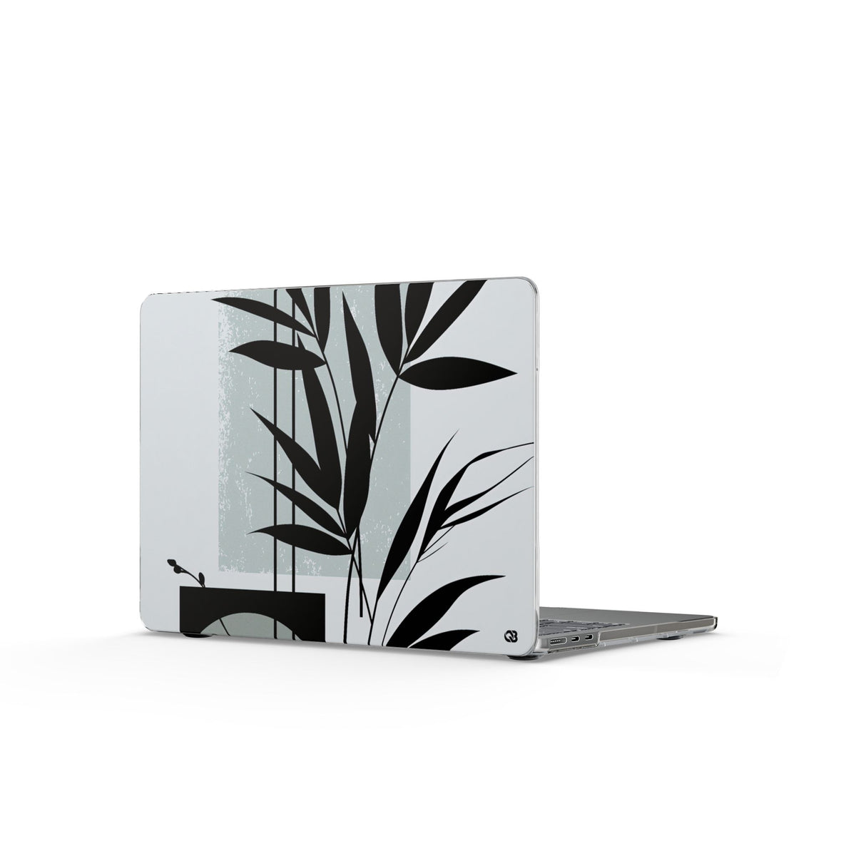 Zen Bamboo Silhouette · Clear Hard Case for MacBook · Green