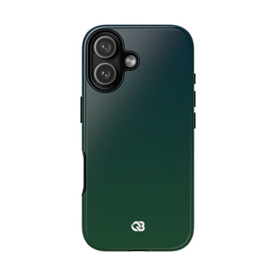 Green Tough Phone Case for iPhone - Midnight Pine Horizon