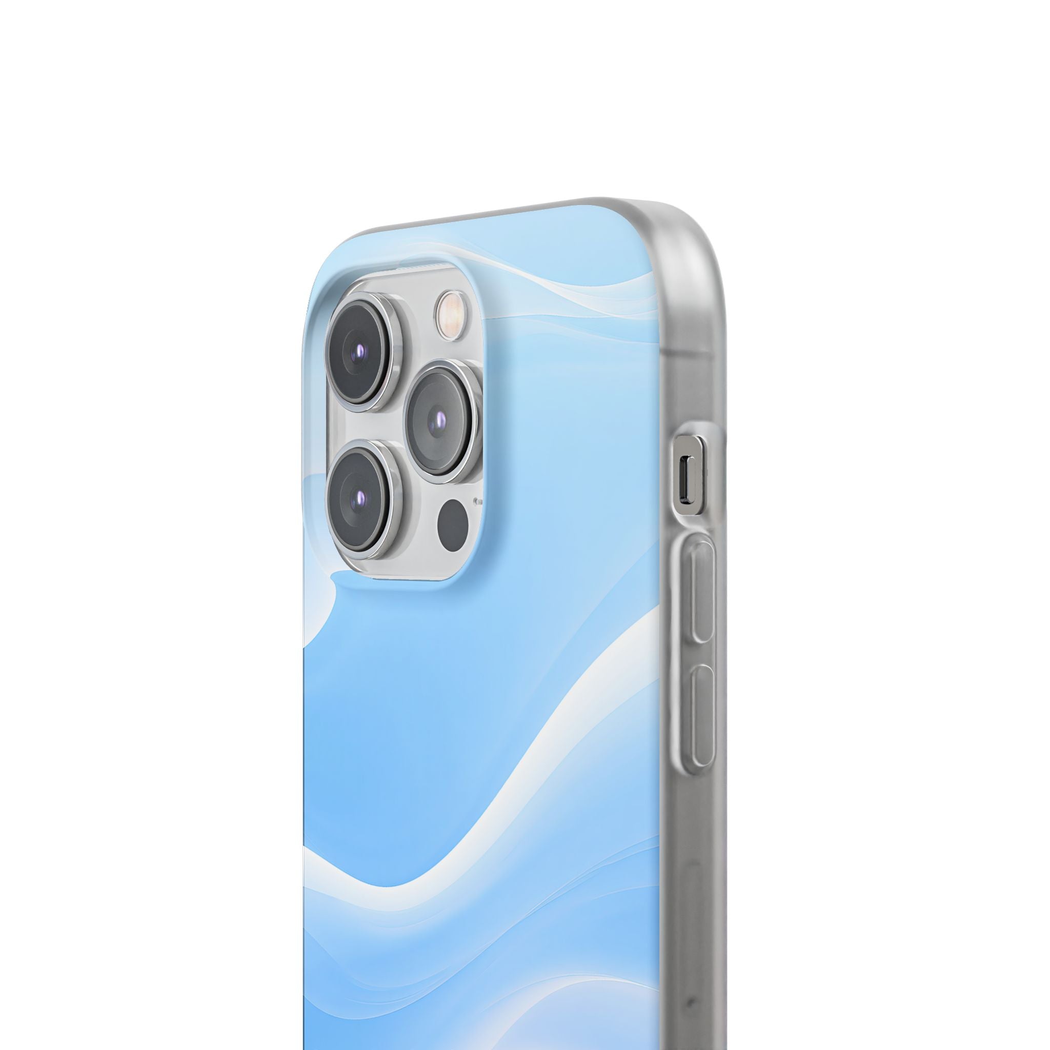 Blue Lite Phone Case for iPhone - Glacial Blue Silk