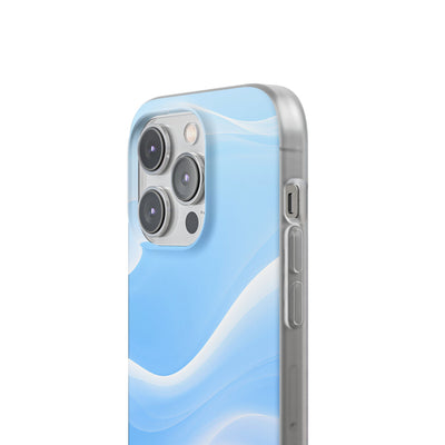 Blue Lite Phone Case for iPhone - Glacial Blue Silk