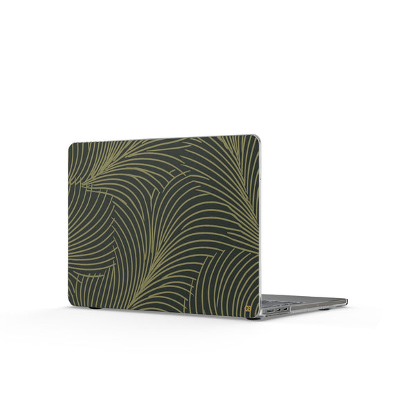 Midnight Palm Frond · Clear Hard Case for MacBook · Green