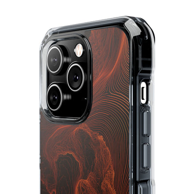Amber Filament · Clear Impact Magnetic Phone Case for iPhone · Orange