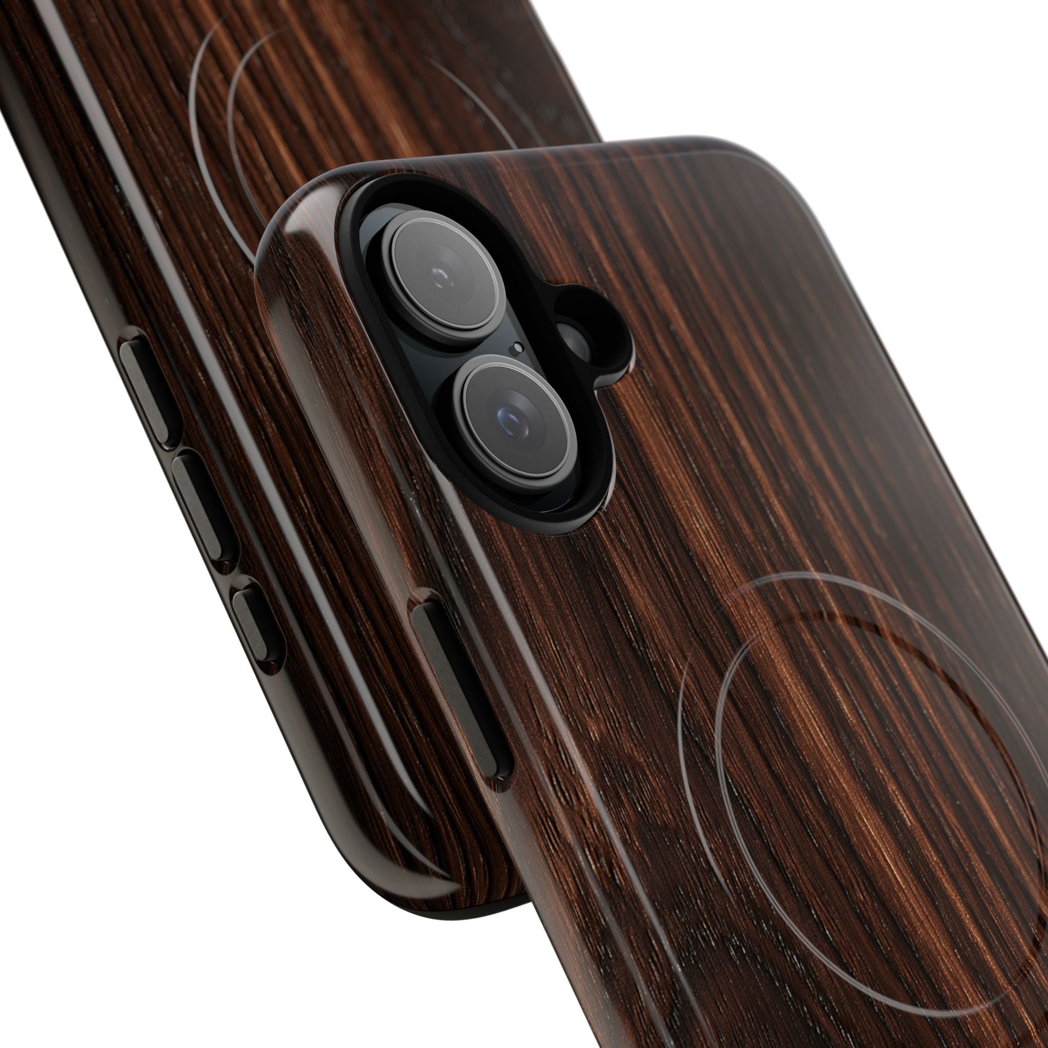 Brown Tough 2.0 Magsafe Phone Case for iPhone - Burnished Mahogany Grain