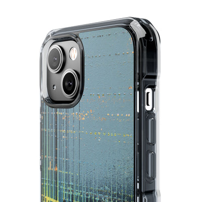 Acid Raster Circuit · Clear Impact Magnetic Phone Case for iPhone · Teal