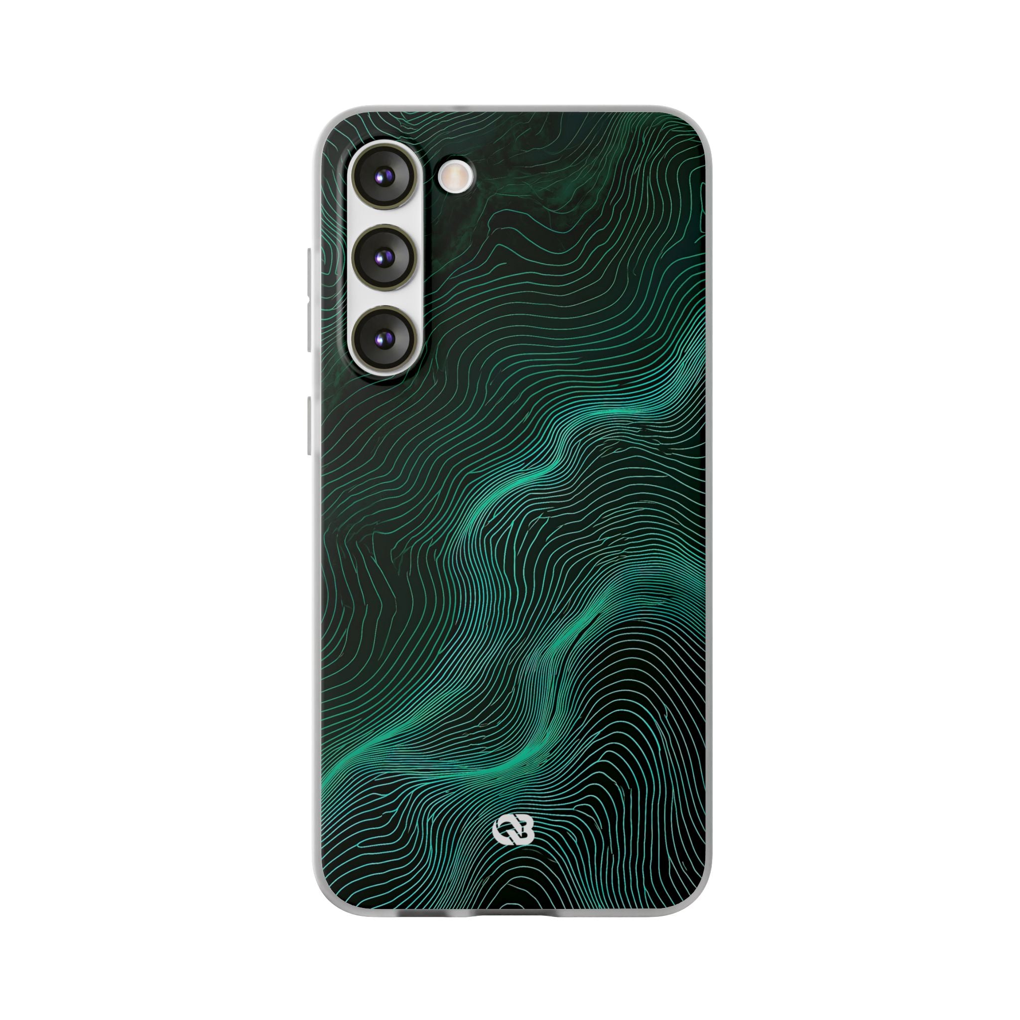 Teal Lite Phone Case for Samsung - Neon Jade Contour