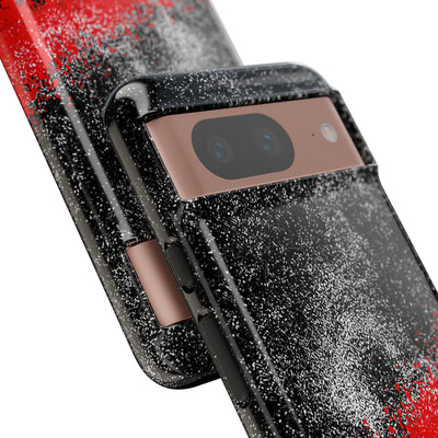 Crimson Noir Drip · Tough Phone Case for Pixel ·  Black