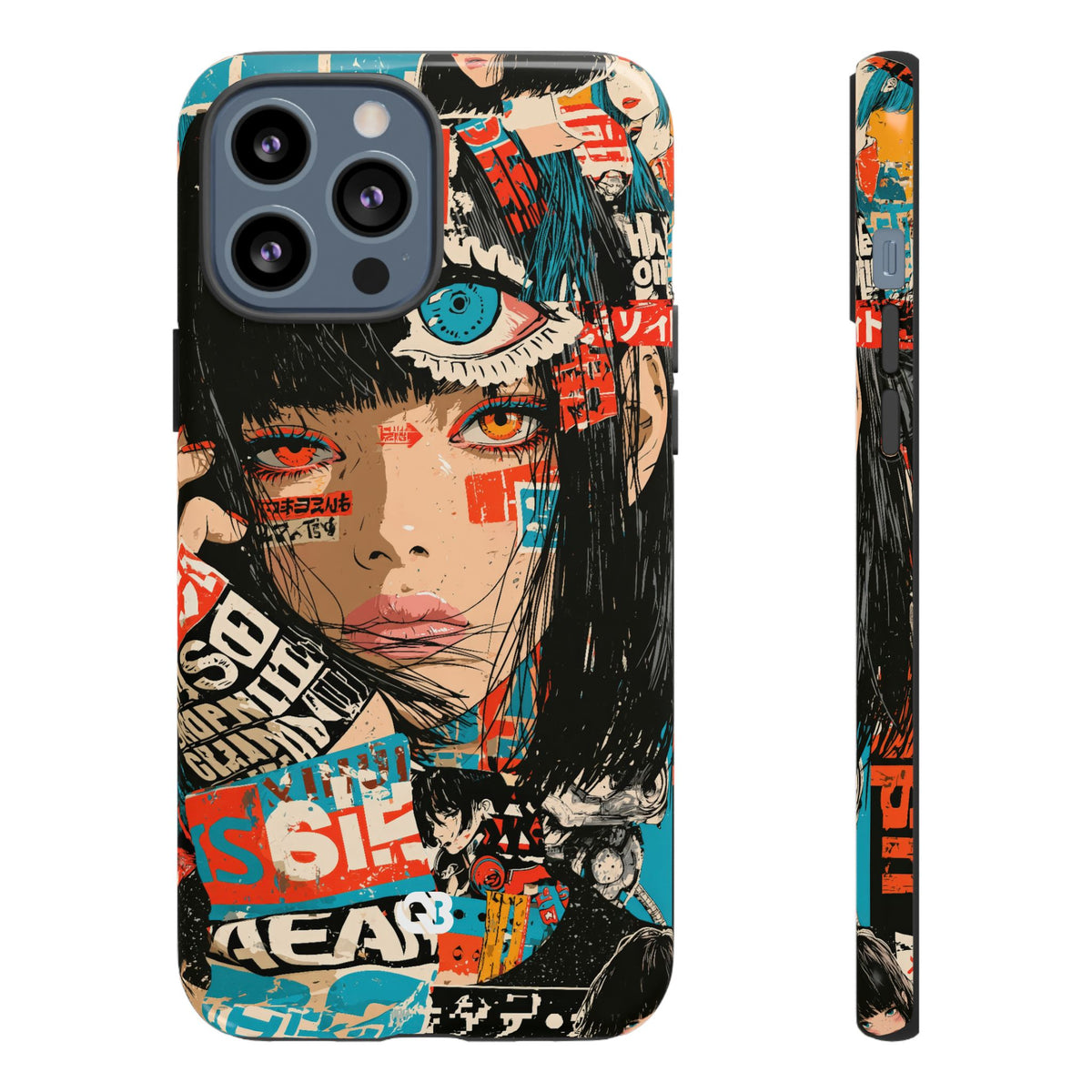 Shibuya Street Collage · Tough Phone Case for iPhone · Red