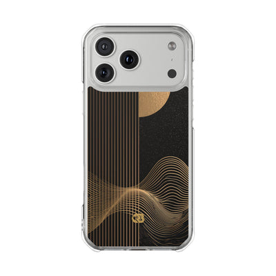 Gold Impact MagSafe Phone Case for iPhone - Gilded Obsidian Dunes