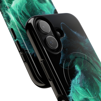 Nordic Aurora Fox · Tough 2.0 Magnetic Phone Case for iPhone · Teal
