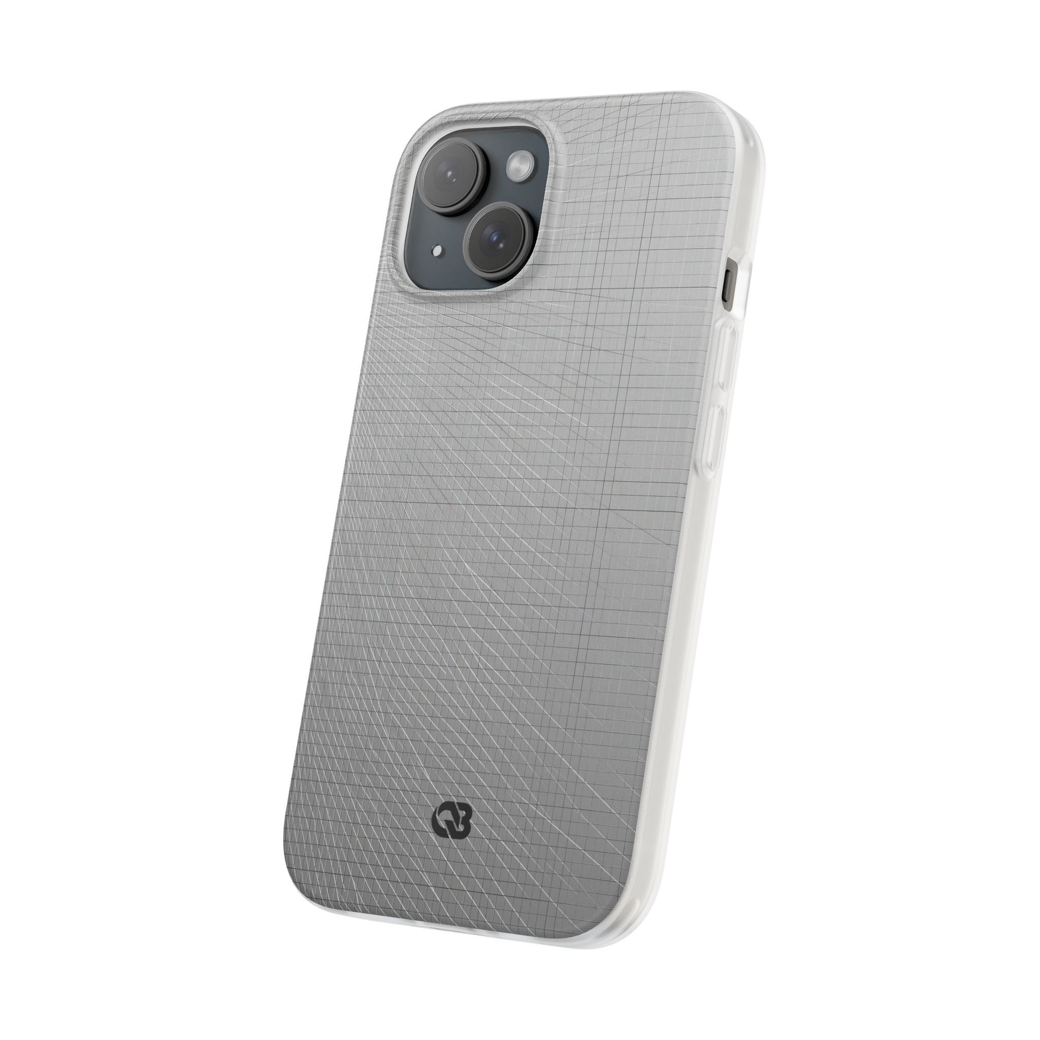 Grey Lite Phone Case for iPhone - Chrome Mesh Warp