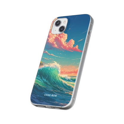 Turkoosi Curl iPhone 14 Plus -pehmeä suojakotelo