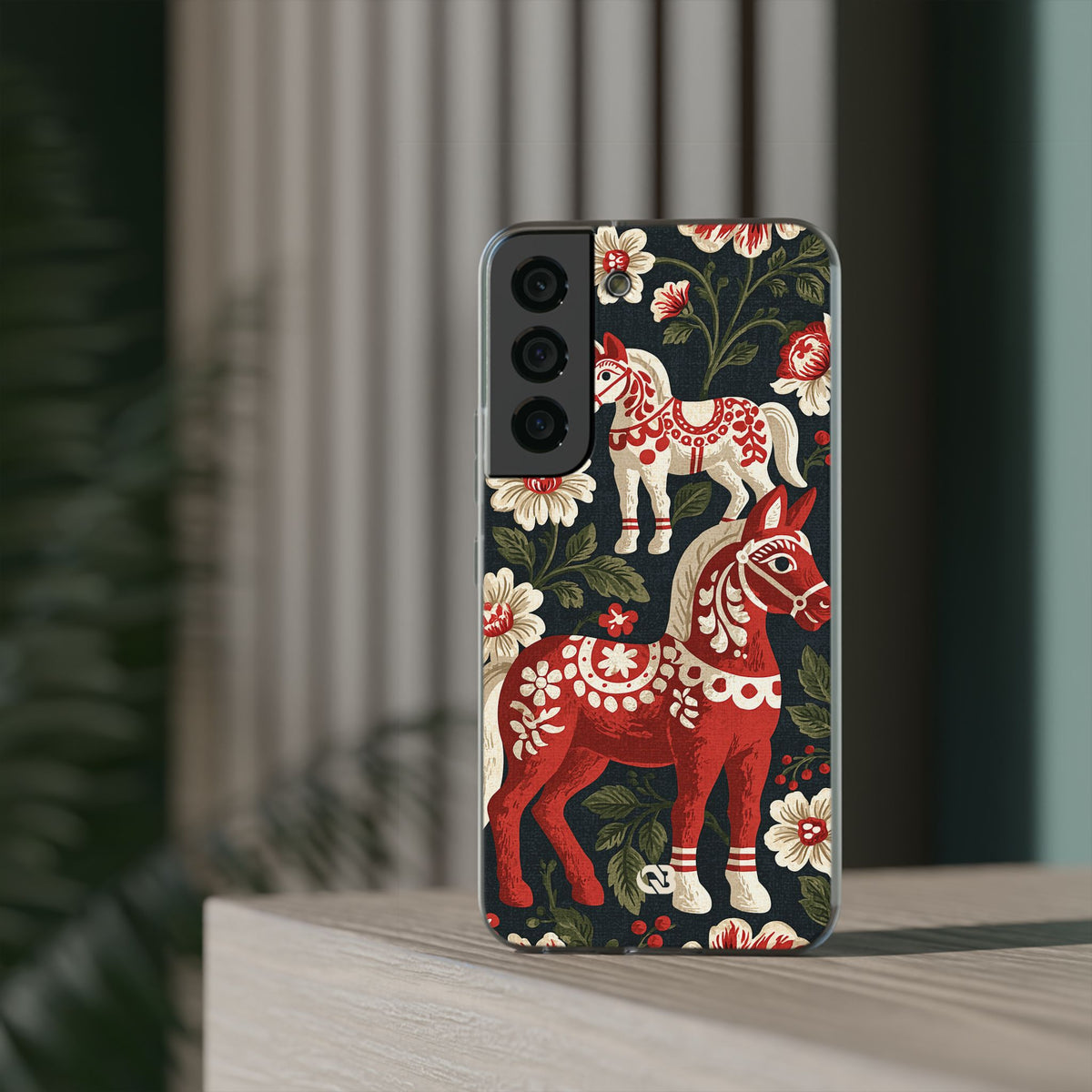 Nordic Dala Meadow · Lite Phone Case for Samsung · Red