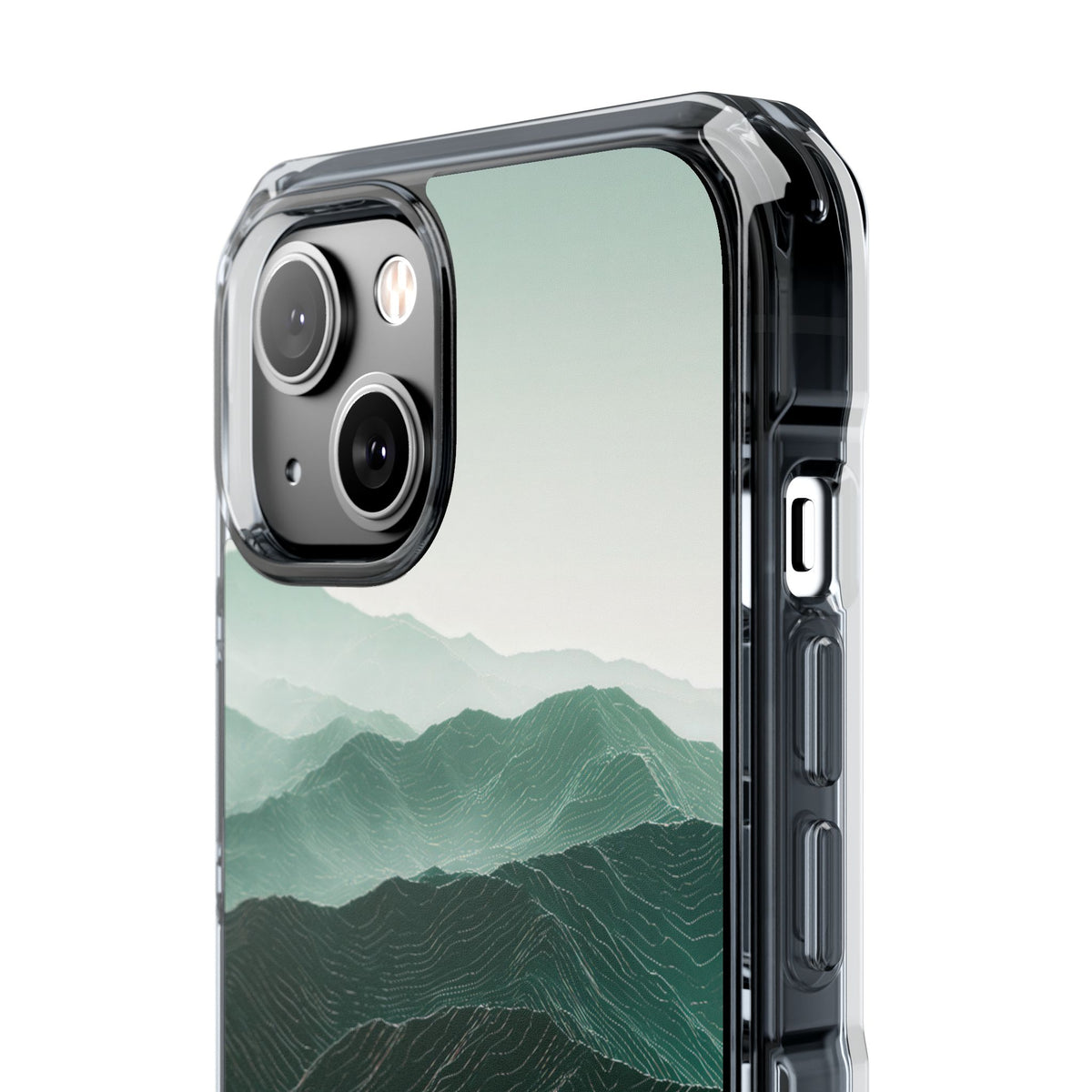 Alpine Mist · Clear Impact Magnetic Phone Case for iPhone · Green