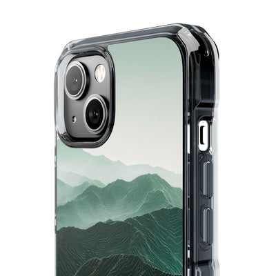 Alpine Mist · Clear Impact Magnetic Phone Case for iPhone · Green