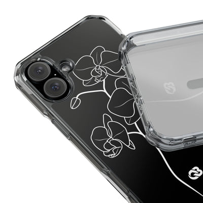 Black Impact MagSafe Phone Case for iPhone - Noir Alabaster Orchid