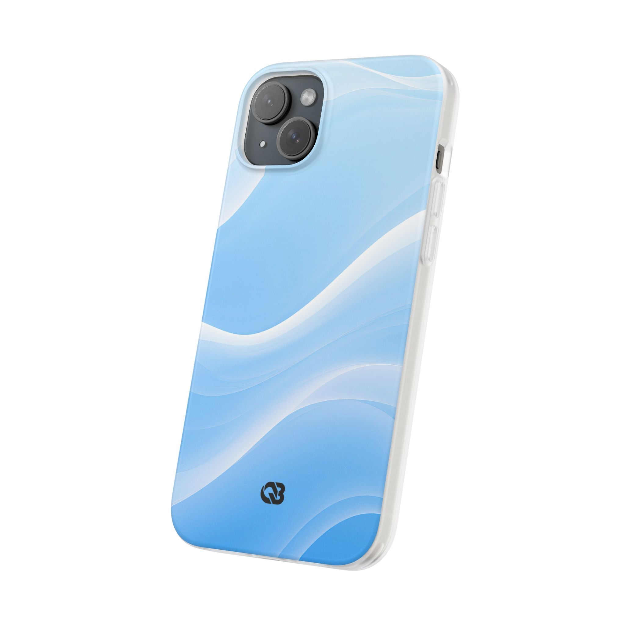 Blue Lite Phone Case for iPhone - Glacial Blue Silk