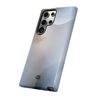 White Tough Phone Case for Samsung - Frosted Ribbed Sphere