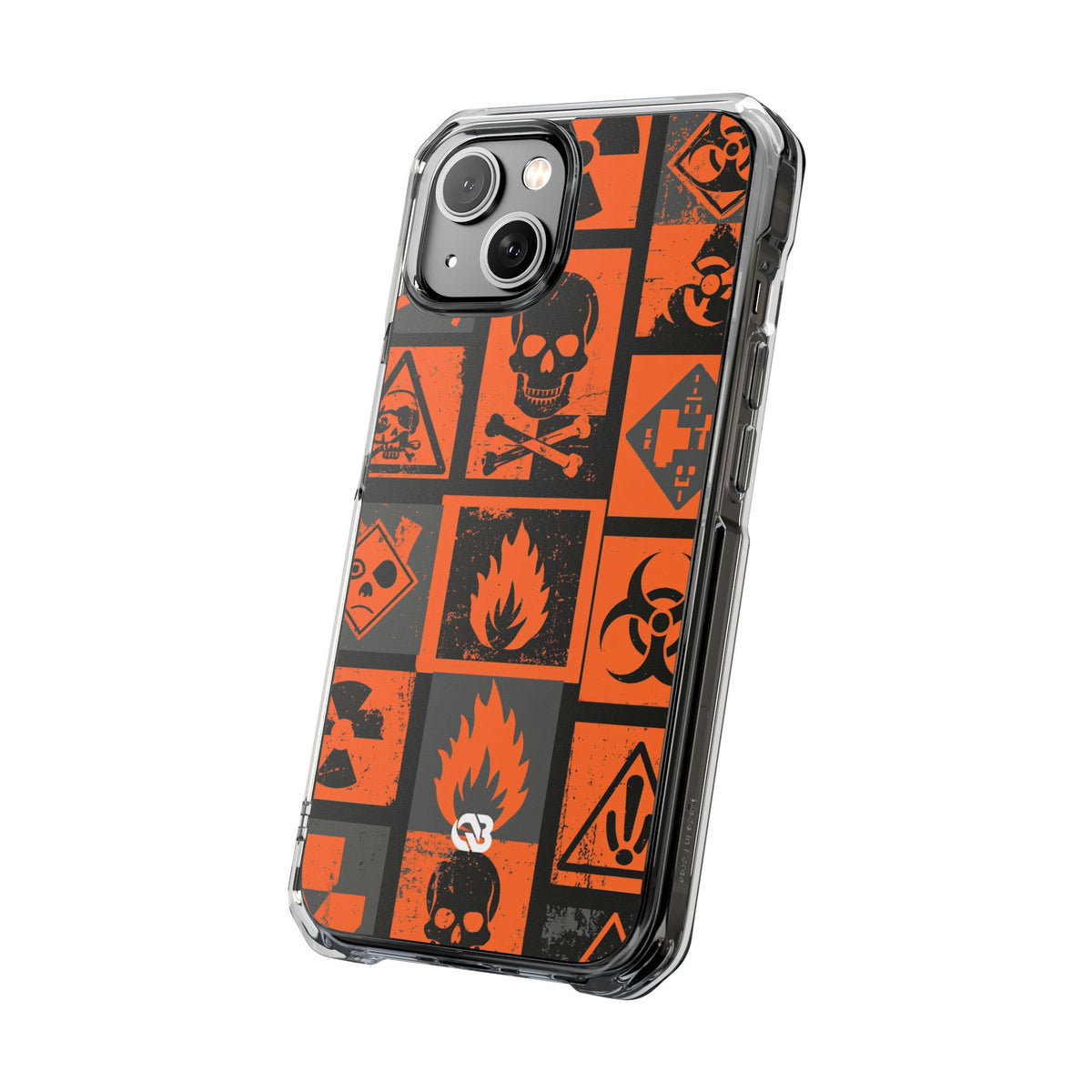 Urban Hazard · Clear Impact Magnetic Phone Case for iPhone · Orange